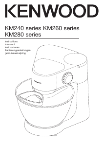 Manual Kenwood KM288 Batedeira com taça
