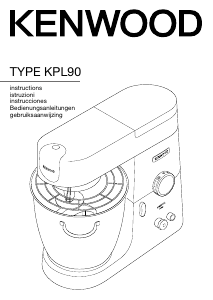 Manual Kenwood KPL9000S Batedeira com taça