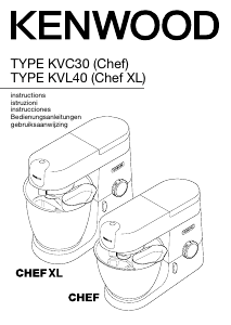 Manual Kenwood KVC3100S Chef Batedeira com taça