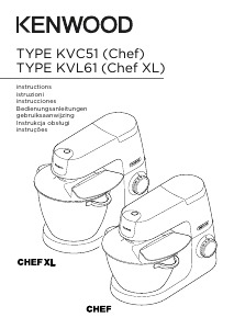 Handleiding Kenwood KVL6100G Chef XL Standmixer