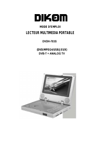 Mode d’emploi Dikom DVDH-703S Lecteur DVD