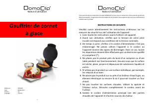 Mode d’emploi DomoClip DOM244 Gaufrier