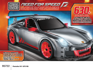 Manual Mega Bloks set 95722 Need for Speed Porsche 911 GT3 RS