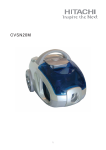 Bruksanvisning Hitachi CVSN20M Dammsugare