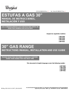 Manual Whirlpool LWF7551S Range