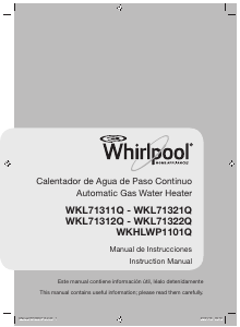 Handleiding Whirlpool WKHLWP1101Q Geiser