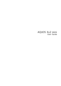 Handleiding Sharp AQUOS Xx2 Mini Mobiele telefoon