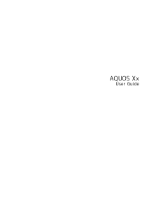 Handleiding Sharp AQUOS Xx Mobiele telefoon