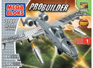 Manuale Mega Bloks set 3707 Probuilder Warthog aviazione
