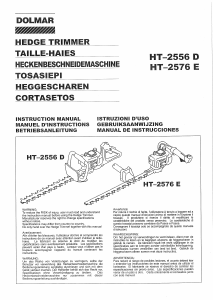 Mode d’emploi Dolmar HT-2576 E Taille-haies