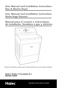 Manual Haier RDG350AW Dryer