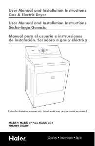 Bruksanvisning Haier RDG350AW Torktumlare