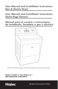 Manual Haier CGDE450AW Dryer