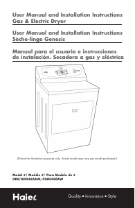 Bruksanvisning Haier CGDE450AW Torktumlare