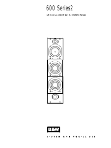 Brugsanvisning Bowers and Wilkins DM604 S2 Højttaler