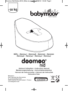 Manual de uso Babymoov A012343 Doomoo Nid Hamaca bebé