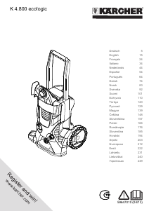 Посібник Kärcher K 4.800 Ecologic Мийка високого тиску
