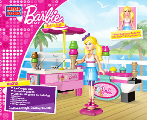 Bruksanvisning Mega Bloks set 80212 Barbie Glassvagn