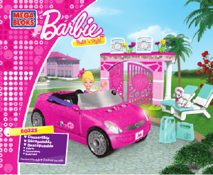 Manual Mega Bloks set 80223 Barbie Convertible