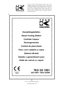 Mode d’emploi Kalorik TKG SIS 1001 Fer à repasser
