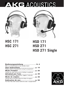 Manual AKG HSD 171 Auscultador com microfone