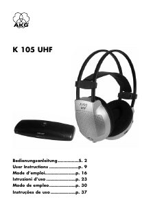 Handleiding AKG K105 UHF Koptelefoon