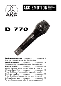 Handleiding AKG D 770 Microfoon