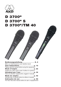Manuale AKG D 3700 Microfono