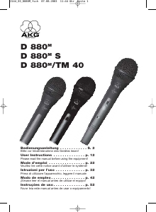 Manual AKG D 880 S Microfone
