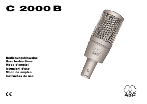 Manual de uso AKG C 2000 B Micrófono
