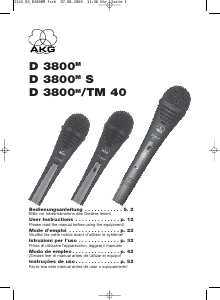 Mode d’emploi AKG D 3800 S Microphone