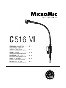 Manual AKG C 516 ML MicroMic Microfone