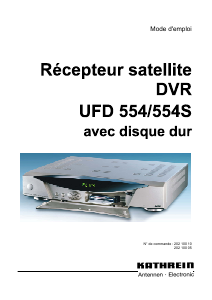 Mode d’emploi Kathrein UFD 554 Récepteur numérique