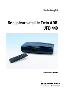 Mode d’emploi Kathrein UFD 440 Récepteur numérique