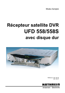 Mode d’emploi Kathrein UFD 558 Récepteur numérique