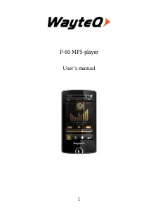Bruksanvisning WayteQ P-60 Mp3 spelare