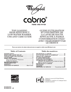 Mode d’emploi Whirlpool WTW5700XL Lave-linge