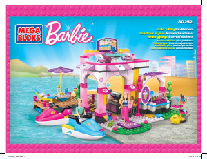 Bruksanvisning Mega Bloks set 80252 Barbie Småbåtshamn