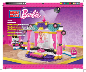 Manual Mega Bloks set 80292 Barbie Ballet studio
