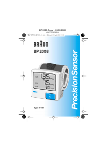 Mode d’emploi Braun BP2008 PrecisionSensor Tensiomètre
