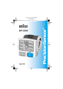 Manual Braun BP2550 PrecisionSensor Blood Pressure Monitor