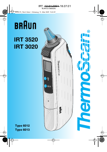 Manuale Braun IRT 3520 ThermoScan Termometro