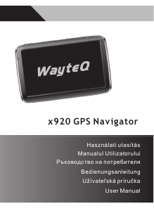 Manual WayteQ x920 GPS Car Navigation