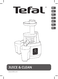 Manual Tefal ZC420E65 Juice & Clean Juicer