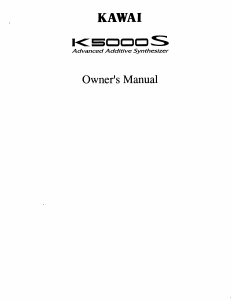 Manual Kawai K5000S Synthesizer