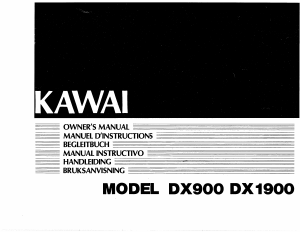 Bruksanvisning Kawai DX1900 Orgel