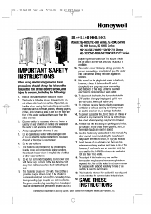 Manual de uso Honeywell HZ-707C Calefactor