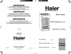 Bruksanvisning Haier HVF060ABL Vinkyl
