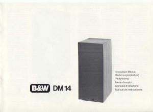 Bedienungsanleitung Bowers and Wilkins DM14 Lautsprecher