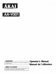 Mode d’emploi Akai AA-V301 Récepteur